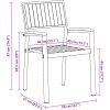 7-delars Trädgårdsdining Set Grå Stål och Massivt Akacieträ vidaXL 140 x 80 x 75 cm – miniatyr 12