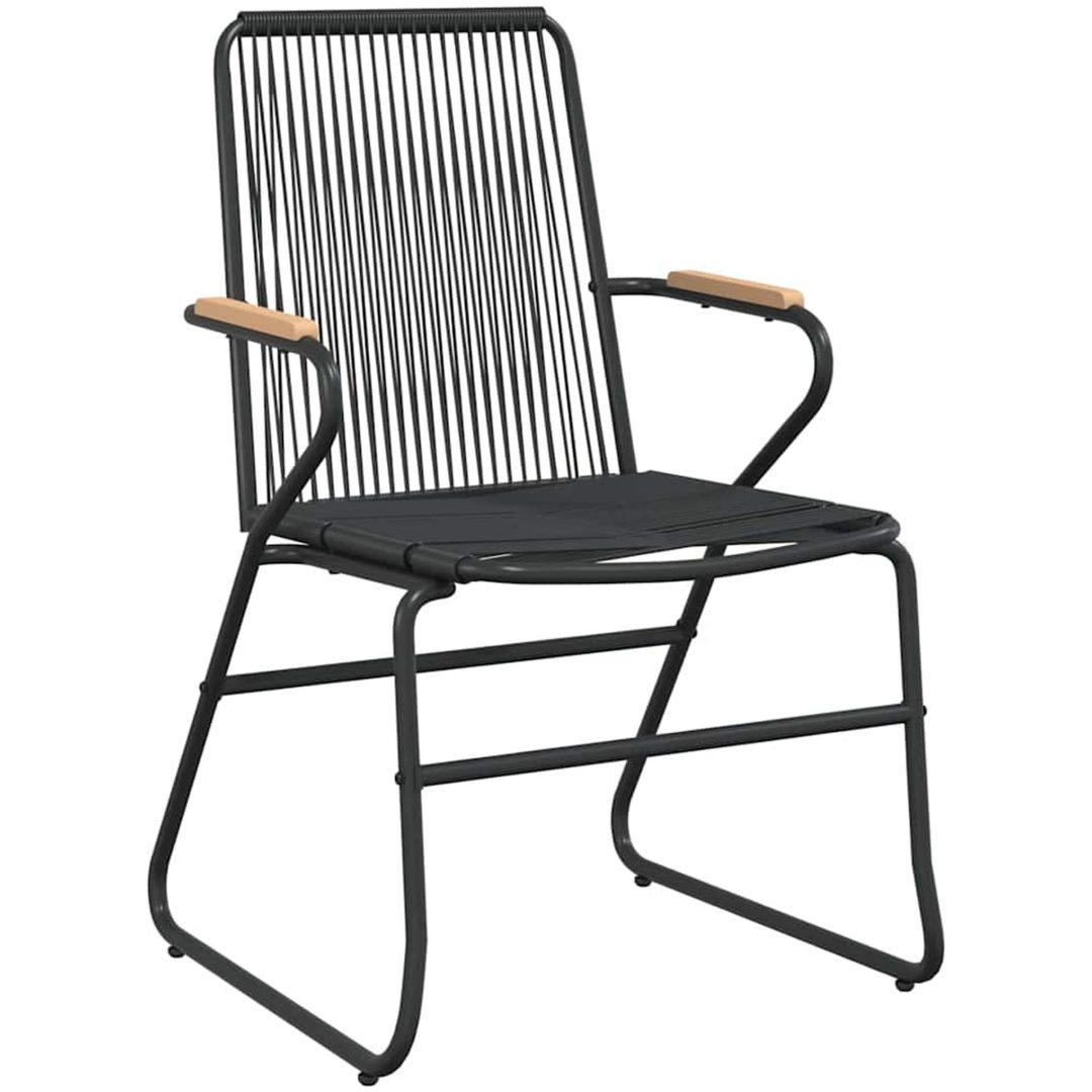 7-delars trädgårdsdining set i svart PVC rattan. vidaXL 200 x 80 x 73 cm – bild 6