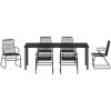 7-delars trädgårdsdining set i svart PVC rattan. vidaXL 200 x 80 x 73 cm – miniatyr 7