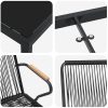7-delars trädgårdsdining set i svart PVC rattan. vidaXL 200 x 80 x 73 cm – miniatyr 8