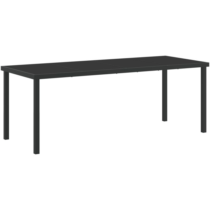 7-delars trädgårdsdining-set med kuddar, grå poly rattan. vidaXL 200 x 80 x 73 cm – bild 5