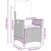 7-delars trädgårdsdining set med kuddar i ljusgrå poly rattan vidaXL 200 x 80 x 73 cm – miniatyr 9
