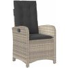 7-delars Trädgårdsdining Set med Kuddar Ljusgrå Poly Rattan vidaXL 200 x 80 x 73 cm – miniatyr 5