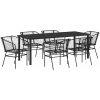 7 Delars Trädgårdsdining Set Svart Poly Rattan vidaXL 6 - Sits – miniatyr 2