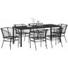 7 Delars Trädgårdsdining Set Svart Poly Rattan vidaXL 6 - Sits – miniatyr 3