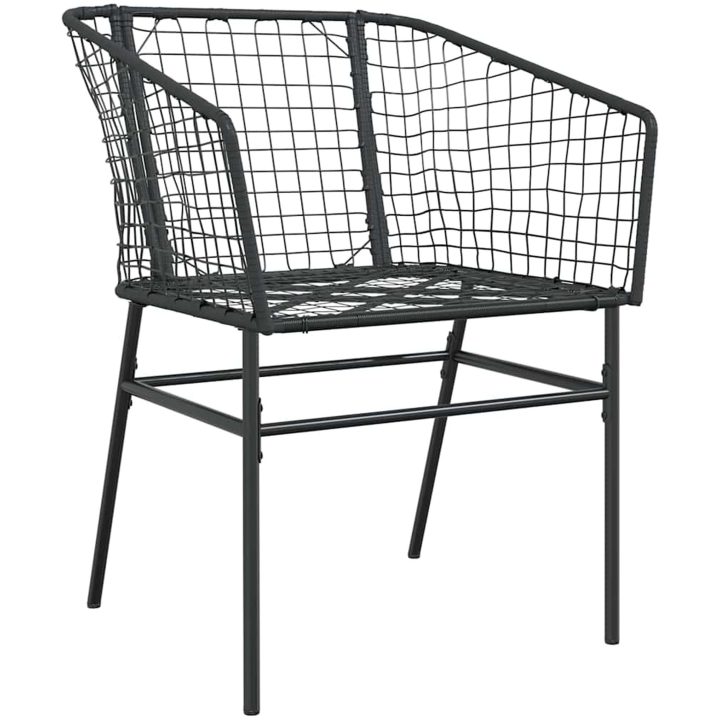 7 Delars Trädgårdsdining Set Svart Poly Rattan vidaXL 6 - Sits – bild 6