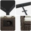 7 Delars Trädgårdsmatbord Set Brun Poly Rattan vidaXL 200 x 80 x 73 cm – miniatyr 8