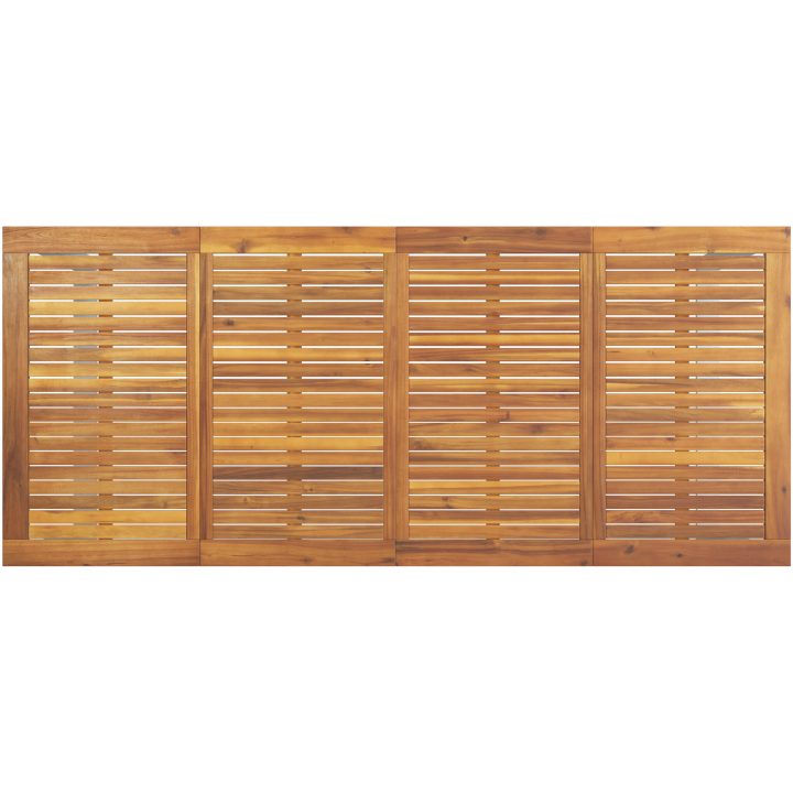7 Delars Trädgårdsmatbord Set Grå Stål och Massivt Akaciaträ vidaXL 200 x 90 x 75 cm – bild 8