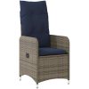 7 Delars Trädgårdsmatbord Set med Kuddar i Svart Poly Rattan vidaXL 200 x 80 x 73 cm – miniatyr 6