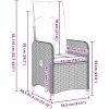 7 Delars Trädgårdsmatbord Set med Kuddar i Svart Poly Rattan vidaXL 200 x 80 x 73 cm – miniatyr 9