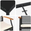 7-delars Trädgårdsmatbord Set med Kuddar - Svart Poly Rattan vidaXL 200 x 80 x 73 cm – miniatyr 8