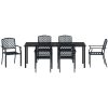 7-delars trädgårdsmatbordset i anthracitstål vidaXL 200 x 80 x 73 cm – miniatyr 7