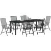 7 Delars Trädgårdsmatbordset i Antracit Stål vidaXL 200 x 80 x 73 cm – miniatyr 3