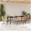 7 Delars TrädgårdsMatgrupp i Brun Poly Rattan vidaXL 200 x 80 x 73 cm – miniatyr 4