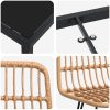 7 Delars TrädgårdsMatgrupp i Brun Poly Rattan vidaXL 200 x 80 x 73 cm – miniatyr 8