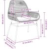 7 Delars trädgårdsmatgrupp med kuddar i brun poly rattan vidaXL 200 x 80 x 73 cm – miniatyr 9