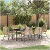 7 Delars trädgårdsmatgrupp med kuddar i brun poly rattan vidaXL 200 x 80 x 73 cm – miniatyr 1