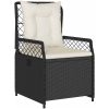 7-delars Trädgårdsmatgrupp Svart Poly Rattan vidaXL 200 x 80 x 73 cm – miniatyr 6