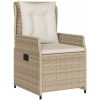7-delars trädgårdsmatsalsset beige poly rattan vidaXL Large – miniatyr 5