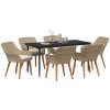 7 Delars Trädgårdsmatset Beige Poly Rotting vidaXL 160 x 80 x 74 cm – miniatyr 3