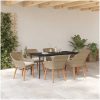 7 Delars Trädgårdsmatset Beige Poly Rotting vidaXL 160 x 80 x 74 cm – miniatyr 4