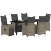 7 Delars Trädgårdsmatset Med Kuddar i Beige Poly Rattan vidaXL 200 x 80 x 73 cm – miniatyr 3