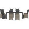 7 Delars Trädgårdsmatset Med Kuddar i Beige Poly Rattan vidaXL 200 x 80 x 73 cm – miniatyr 7