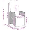 7 Delars Trädgårdsmatset Med Kuddar i Beige Poly Rattan vidaXL 200 x 80 x 73 cm – miniatyr 9