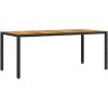 7-delars Trädgårdsmattsats med Kuddar Svart Poly Rattan vidaXL 190 x 90 x 75 cm – miniatyr 5