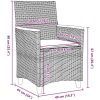 7-delars trädgårdsmiddagsset med kuddar, svart poly-rattan. vidaXL 200 x 80 x 73 cm – miniatyr 8