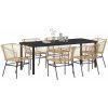 7 Delars Trädgårdsmöbelset i Brun Poly Rattan vidaXL 200 x 80 x 73 cm – miniatyr 3