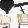 7 Delars Trädgårdsmöbelset i Brun Poly Rattan vidaXL 200 x 80 x 73 cm – miniatyr 7