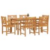 7-delars trädgårdsmöbelset i robust akaciaträ vidaXL 150 x 90 x 74 cm – miniatyr 3