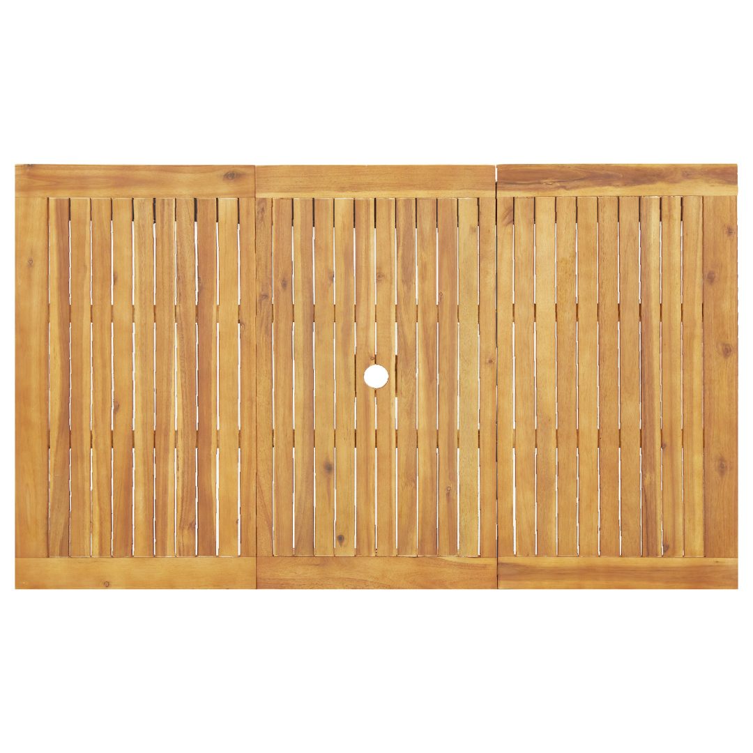 7-delars trädgårdsmöbelset i robust akaciaträ vidaXL 150 x 90 x 74 cm – bild 8