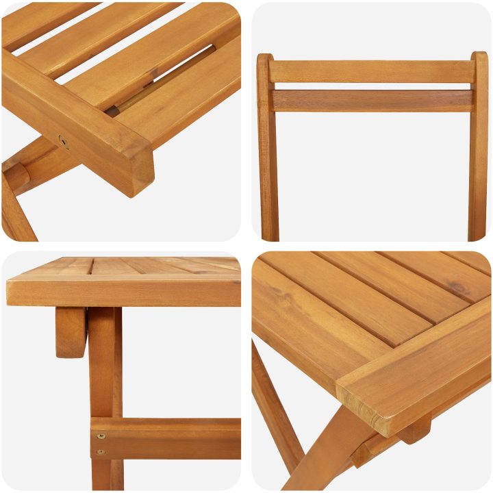 7-delars trädgårdsmöbelset i robust akaciaträ vidaXL 150 x 90 x 74 cm – bild 9
