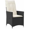 7-delars trädgårdsmöbelset med kuddar i svart poly-rattan vidaXL 200 x 80 x 73 cm – miniatyr 5