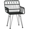 7 Delars Trädgårdsmöbelset Svart Poly Rattan vidaXL 200 x 80 x 73 cm – miniatyr 6