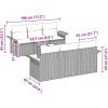 7-delars trädgårdsofa set med kuddar beige poly rattan vidaXL 55 x 55 x 37 cm – miniatyr 11