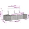 7-delars Trädgårdsofas med kuddar Ljusgrå Poly Rattan vidaXL 184 x 62 x 85 cm – miniatyr 9