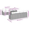 7-delars trädgårdsoff-set med kuddar i grå poly rattan vidaXL 100 x 55 x 73 cm – miniatyr 10