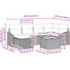 7-delars trädgårdsoff set med kuddar svart poly konstrotting vidaXL 55 x 55 x 37 cm – miniatyr 11