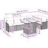 7 Delars Trädgårdsoffaset med kuddar Brun Poly Rattan vidaXL Stor – miniatyr 11