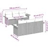 7-delars trädgårdsoffaset med kuddar i svart konstrotting vidaXL 55 x 55 x 37 cm – miniatyr 11