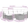 7-delars Trädgårdsoffasett med kuddar Beige Poly Rattan vidaXL Stor – miniatyr 11