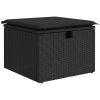 7-delars trädgårdsoffset med dynor svart poly rattan vidaXL 242.5 x 132.5 x 85 cm – miniatyr 7
