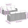 7 Delars Trädgårdsoffset med Kuddar Grå Poly Rattan Akacia vidaXL 55 x 55 x 37 cm – miniatyr 11