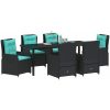 7 Delars Trädgårdsoffset Svart Poly Rattan vidaXL 200 x 80 x 73 cm – miniatyr 3
