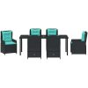 7 Delars Trädgårdsoffset Svart Poly Rattan vidaXL 200 x 80 x 73 cm – miniatyr 6