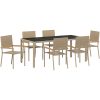7-delars trädgårdsset Beige Poly Rottning vidaXL 6 - Sits – miniatyr 2
