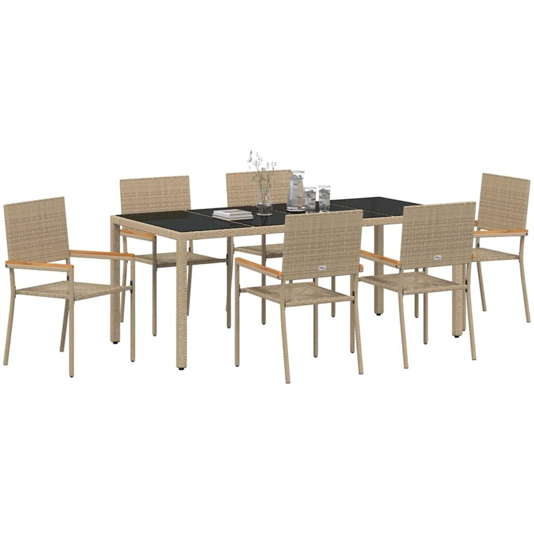 7-delars trädgårdsset Beige Poly Rottning vidaXL 6 - Sits – bild 3
